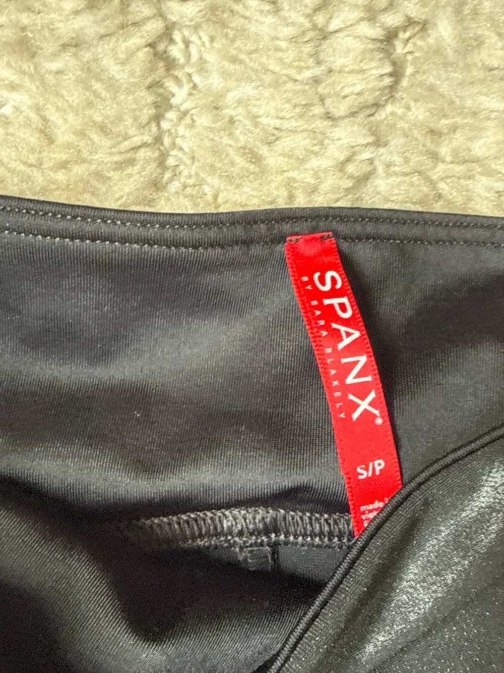 Black Faux-Leather Leggings - Spanx